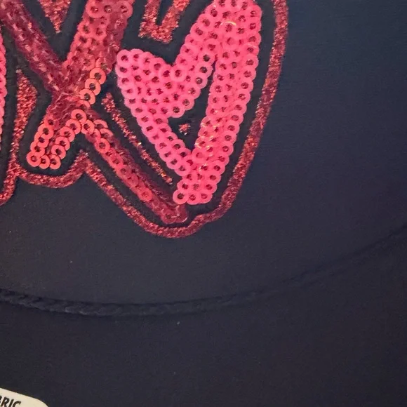 OTTO Black Trucker Hat with Red and Pink Heart Design - Picture 3 of 5